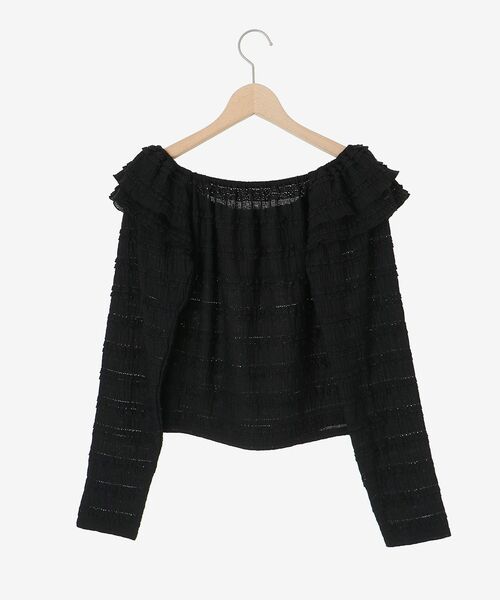 MAJESTIC LEGON(マジェスティックレゴン)の「前後2wayカットレースフリルトップス(Tシャツ/カットソー・レディース・アイボリー/ブラック/ホワイト系その他2・MEDIUM)」の15枚目の写真