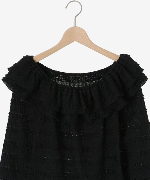 MAJESTIC LEGON(マジェスティックレゴン)の「前後2wayカットレースフリルトップス(Tシャツ/カットソー・レディース・アイボリー/ブラック/ホワイト系その他2・MEDIUM)」の16枚目の写真