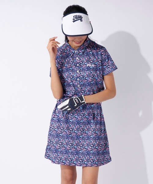 FILA GOLF(フィラゴルフ )の「小花柄ワンピース(ワンピース・レディース・ホワイト/ネイビー/イエロー・MEDIUM/LARGE/X-LARGE)」の3枚目の写真