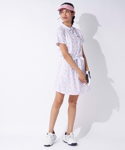 FILA GOLF(フィラゴルフ )の「小花柄ワンピース(ワンピース・レディース・ホワイト/ネイビー/イエロー・MEDIUM/LARGE/X-LARGE)」の6枚目の写真