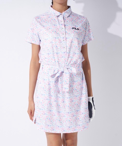 FILA GOLF(フィラゴルフ )の「小花柄ワンピース(ワンピース・レディース・ホワイト/ネイビー/イエロー・MEDIUM/LARGE/X-LARGE)」の8枚目の写真