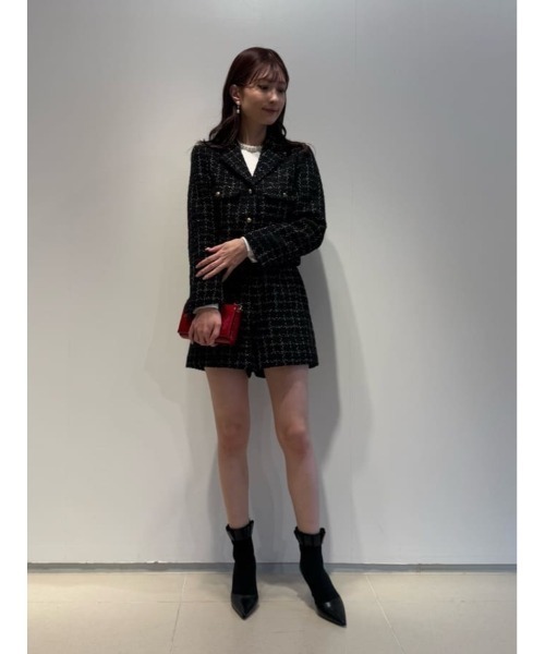 ESTNATION（エストネーション）の「ESTNATION / ミックスツイードショートパンツ（その他パンツ・レディース・ブラック・36/38）」の11枚目の写真
