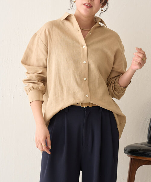 ✨新品✨Jena espace merveilleuxラミーバッククロスシャツ ラミーバッククロスシャツ | Jena espace merveilleux(ジェナ