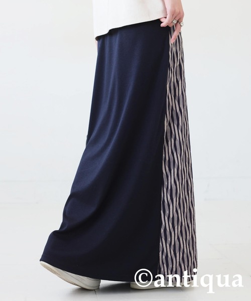 antiqua(アンティカ)の「ウェーブストライプスカート(スカート・レディース・ブルー系その他/ブラック系その他・ONESIZE)」の7枚目の写真