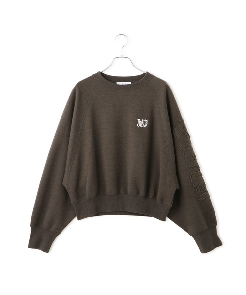 ADAM ET ROPE'(アダムエロペ)の「【WEB限定】・【サステナブル】ロゴパッチスリーブスウェット(スウェット・レディース・チャコールグレー/オフホワイト/ベージュ・FREE)」の22枚目の写真