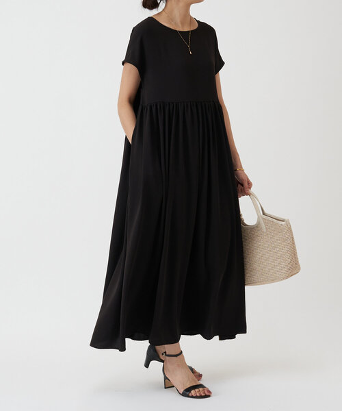 【お値下げしました！】★美品★BEARDSLEY（ビアズリー）ギャザージレ セール】フレンチギャザーワンピース（ワンピース）｜BEARDSLEY