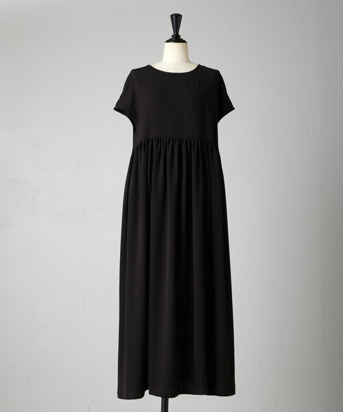 ビアズリー　新品　ブラック フレンチワンピース ストレッチジョーゼットフレンチワンピース | BEARDSLEY