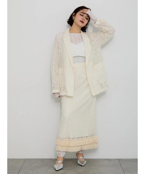Te chichi（テチチ）の「【Atelier Sucre】バテンレースジャケット《2025spring catalog item》（ノーカラージャケット・レディース・オフホワイト・F）」の3枚目の写真
