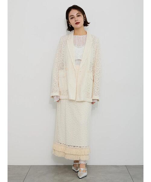 Te chichi（テチチ）の「【Atelier Sucre】バテンレースジャケット《2025spring catalog item》（ノーカラージャケット・レディース・オフホワイト・F）」の4枚目の写真