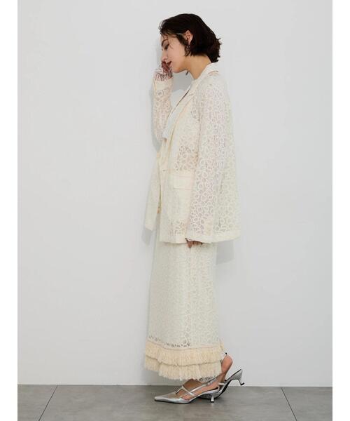 Te chichi（テチチ）の「【Atelier Sucre】バテンレースジャケット《2025spring catalog item》（ノーカラージャケット・レディース・オフホワイト・F）」の7枚目の写真
