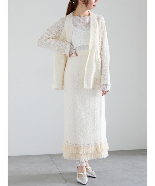 Te chichi（テチチ）の「【Atelier Sucre】バテンレースジャケット《2025spring catalog item》（ノーカラージャケット・レディース・オフホワイト・F）」の15枚目の写真