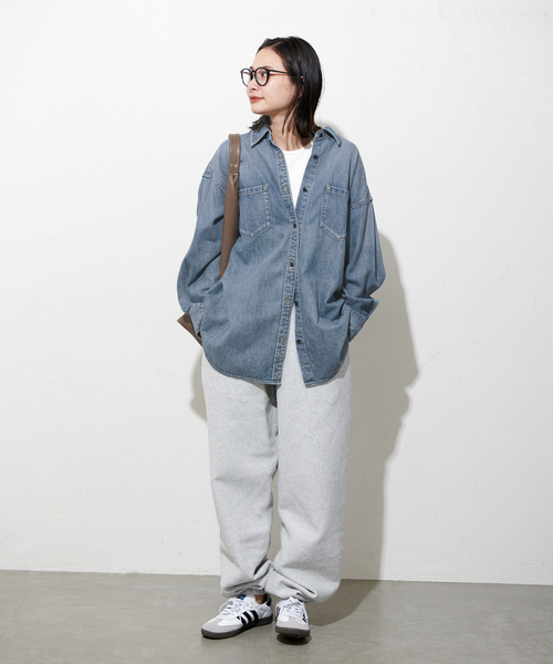 JOURNAL STANDARD(ジャーナルスタンダード)の「《追加3》ライトオンスデニムシャツ(シャツ/ブラウス・レディース・ブルー系その他・FREE)」の2枚目の写真