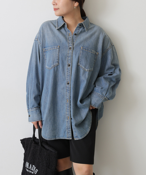 JOURNAL STANDARD(ジャーナルスタンダード)の「《追加3》ライトオンスデニムシャツ(シャツ/ブラウス・レディース・ブルー系その他・FREE)」の11枚目の写真