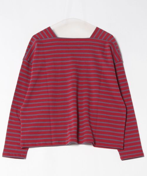 tシャツ 「Scrap Book」カラーボーダースクエアネック プルオーバー レディース Scrap Book】カラーボーダースクエアネック プルオーバー