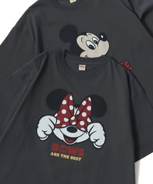 Disney（ディズニー）の「Disney ディズニー 別注 ミッキーマウス・ミニーマウス・フレンズ オーバーサイズ ピグメント風 ヴィンテージ加工 半袖Tシャツ レディース メンズ（Tシャツ/カットソー）」