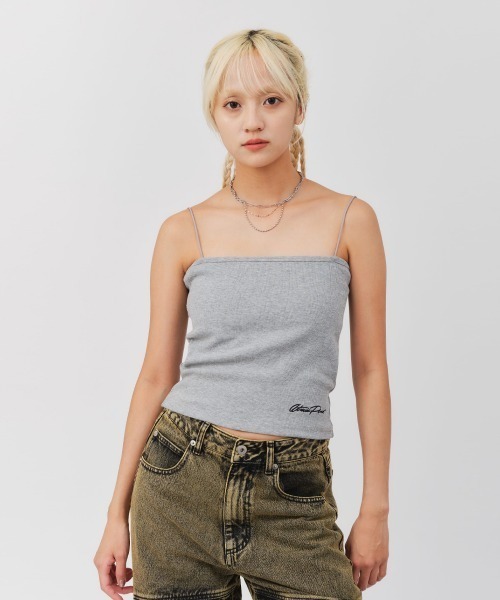 atmos pink（アトモスピンク）の「atmos pink Logo Embroidery Camisole / アトモス ピンク ロゴ エンブロイダリー キャミソール（キャミソール・レディース・ホワイト/ブラック/グレー・FREE）」の3枚目の写真