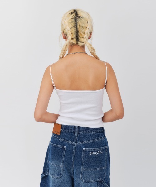 atmos pink（アトモスピンク）の「atmos pink Logo Embroidery Camisole / アトモス ピンク ロゴ エンブロイダリー キャミソール（キャミソール・レディース・ホワイト/ブラック/グレー・FREE）」の5枚目の写真