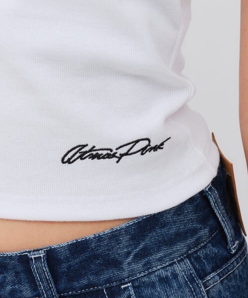 atmos pink（アトモスピンク）の「atmos pink Logo Embroidery Camisole / アトモス ピンク ロゴ エンブロイダリー キャミソール（キャミソール・レディース・ホワイト/ブラック/グレー・FREE）」の4枚目の写真