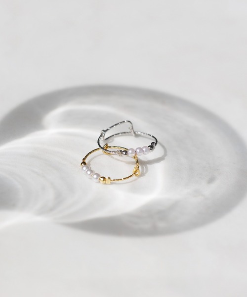 Leja(レジャ)の「【LEJA】パールストーンリング結婚式 パーティードレス 成人式 二次会 同窓会 お呼ばれ オケージョン 20代 30代(リング・レディース・ゴールド/シルバー・FREE)」の10枚目の写真