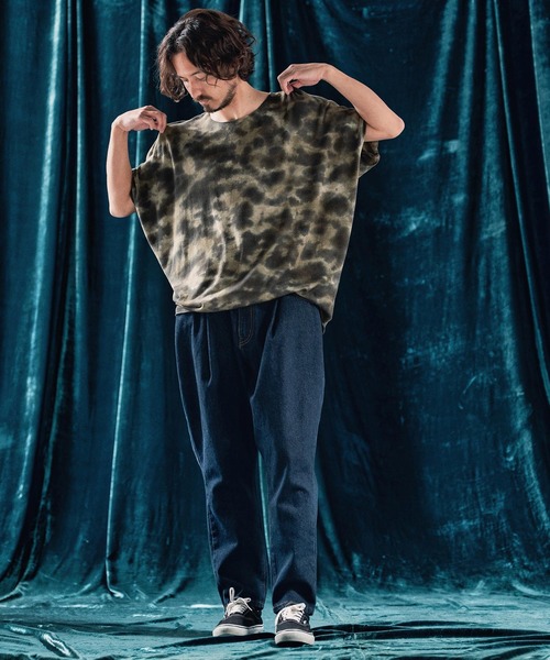 ANGENEHM(アンゲネーム)の「mt9524-Blurred fabric dolman sleeve & oversized T-shirt Tシャツ(Tシャツ/カットソー・メンズ・ブラック/カーキ・S/M/L)」の7枚目の写真