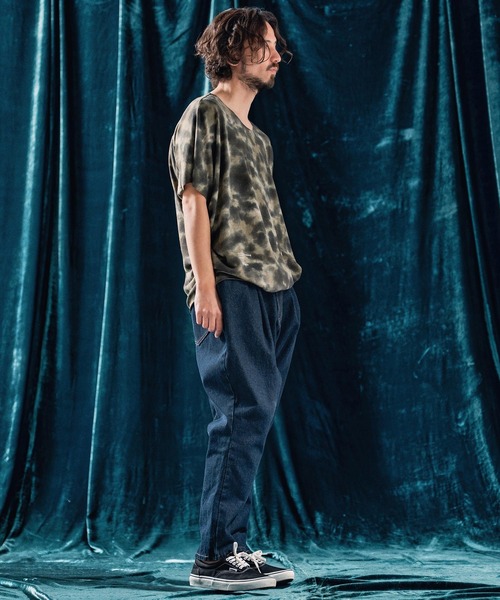ANGENEHM(アンゲネーム)の「mt9524-Blurred fabric dolman sleeve & oversized T-shirt Tシャツ(Tシャツ/カットソー・メンズ・ブラック/カーキ・S/M/L)」の8枚目の写真