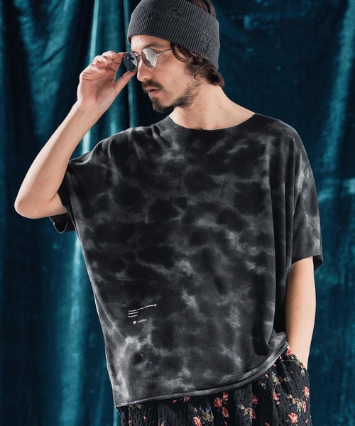 ANGENEHM(アンゲネーム)の「mt9524-Blurred fabric dolman sleeve & oversized T-shirt Tシャツ(Tシャツ/カットソー・メンズ・ブラック/カーキ・S/M/L)」の9枚目の写真