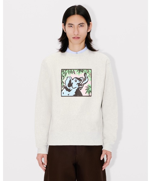 KENZO GREY, GREEN コットン スウェット セール】'KENZO Jungle Elephant' コットン スウェット