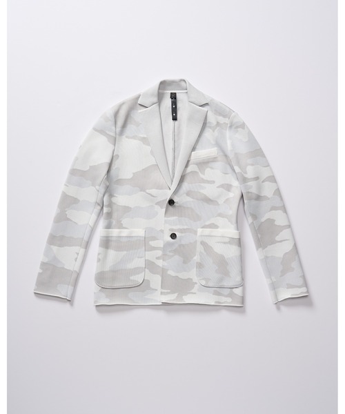 wjk（ダヴルジェイケイ）の「【LEON×B'2nd×wjk】function knit jacket(original camo)（テーラードジャケット・メンズ・グレー系その他・X-LARGE/LARGE/MEDIUM/SMALL）」の6枚目の写真