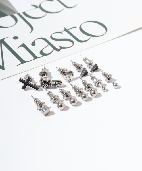 Diliraba(ディリラバ)の「Diliraba 12点セット 金属アレルギー対策 ポスト316 ステンレス ピアス セット(ピアス(両耳用)・メンズ・K/L/M/A/H/J/B/G/I/C/D/E/F・FREE)」の1枚目の写真