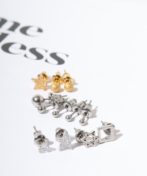 Diliraba(ディリラバ)の「Diliraba 12点セット 金属アレルギー対策 ポスト316 ステンレス ピアス セット(ピアス(両耳用)・メンズ・K/L/M/A/H/J/B/G/I/C/D/E/F・FREE)」の4枚目の写真