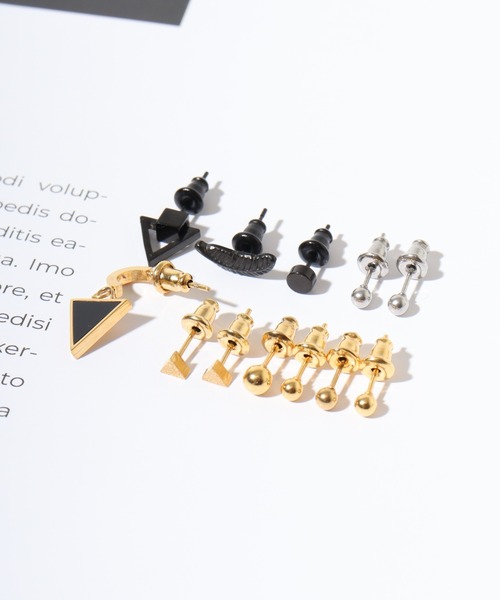 Diliraba(ディリラバ)の「Diliraba 12点セット 金属アレルギー対策 ポスト316 ステンレス ピアス セット(ピアス(両耳用)・メンズ・K/L/M/A/H/J/B/G/I/C/D/E/F・FREE)」の9枚目の写真