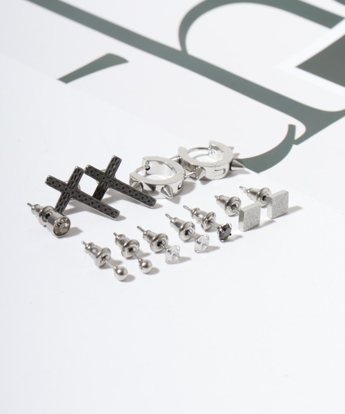 Diliraba(ディリラバ)の「Diliraba 12点セット 金属アレルギー対策 ポスト316 ステンレス ピアス セット(ピアス(両耳用)・メンズ・K/L/M/A/H/J/B/G/I/C/D/E/F・FREE)」の10枚目の写真