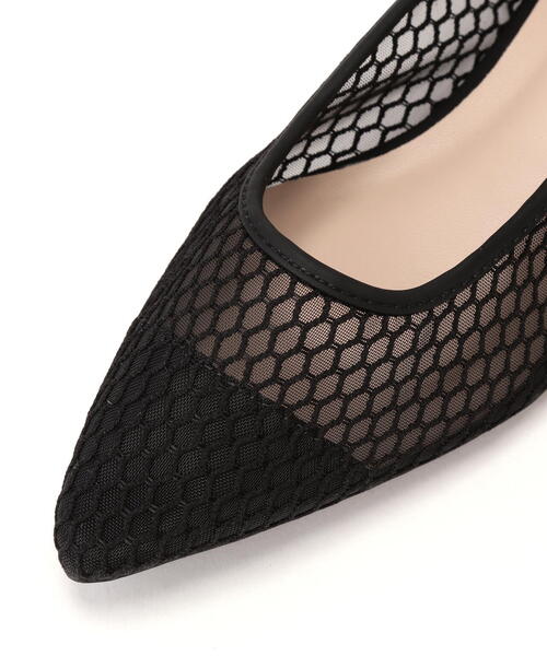 NATURAL BEAUTY BASIC(ナチュラルビューティーベーシック)の「【Oggi掲載】【美人百花掲載】フィッシュネットカッターパンプス(パンプス・レディース・ブラック/ベージュ・SMALL/MEDIUM/LARGE)」の6枚目の写真