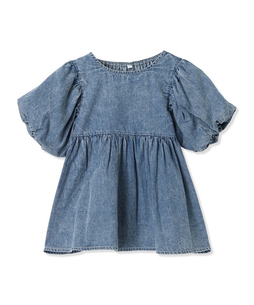 Piet（ピエット）の「【綿100%】バルーンスリーブ デニム ブラウス（シャツ/ブラウス・キッズ・サックスブルー/ブルー・120/130/110/100）」の11枚目の写真