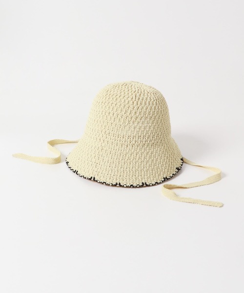 SENSE OF PLACE by URBAN RESEARCH（センスオブプレイスバイアーバンリサーチ）の「ボンネットベルハット（ハット・レディース・アイボリー/ブラック・ONE）」の16枚目の写真
