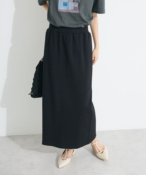 CRAFT STANDARD BOUTIQUE(クラフトスタンダードブティック)の「リブロングスカート(スカート・レディース・ブラック/パープル/アイボリー/ブラウン・L/M)」の3枚目の写真