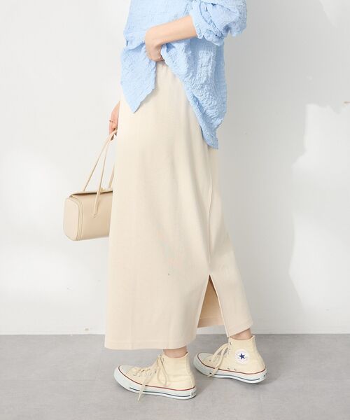 CRAFT STANDARD BOUTIQUE(クラフトスタンダードブティック)の「リブロングスカート(スカート・レディース・ブラック/パープル/アイボリー/ブラウン・L/M)」の7枚目の写真