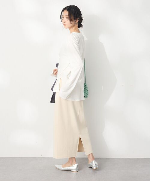 CRAFT STANDARD BOUTIQUE(クラフトスタンダードブティック)の「リブロングスカート(スカート・レディース・ブラック/パープル/アイボリー/ブラウン・L/M)」の10枚目の写真