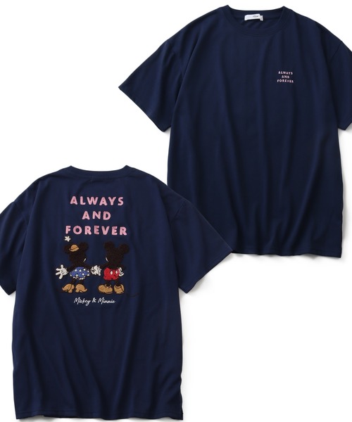 Disney（ディズニー）の「【Disney/ディズニー】アートワークデザイン サガラ刺繍 半袖Tシャツ（Tシャツ/カットソー・レディース・グリーン/オートミール/イエロー/ネイビー・M/L）」の4枚目の写真