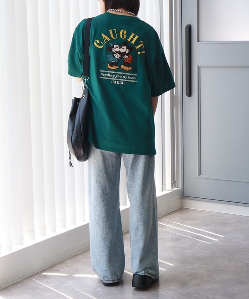 Disney（ディズニー）の「【Disney/ディズニー】アートワークデザイン サガラ刺繍 半袖Tシャツ（Tシャツ/カットソー・レディース・グリーン/オートミール/イエロー/ネイビー・M/L）」の10枚目の写真
