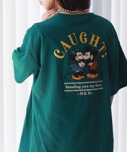 Disney（ディズニー）の「【Disney/ディズニー】アートワークデザイン サガラ刺繍 半袖Tシャツ（Tシャツ/カットソー・レディース・グリーン/オートミール/イエロー/ネイビー・M/L）」の6枚目の写真