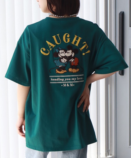 Disney（ディズニー）の「【Disney/ディズニー】アートワークデザイン サガラ刺繍 半袖Tシャツ（Tシャツ/カットソー・レディース・グリーン/オートミール/イエロー/ネイビー・M/L）」の8枚目の写真