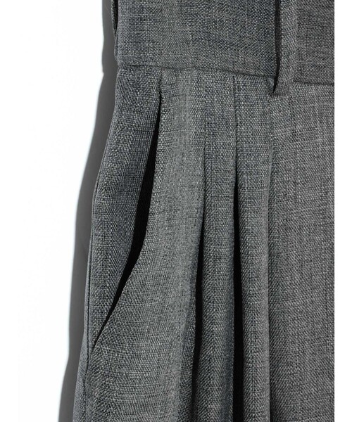 MIDIUMISOLID(ミディウミソリッド)の「MIDIUMISOLID for Ladies タックスラックス(その他パンツ・レディース・チャコールグレー/ブラック・36/38)」の15枚目の写真