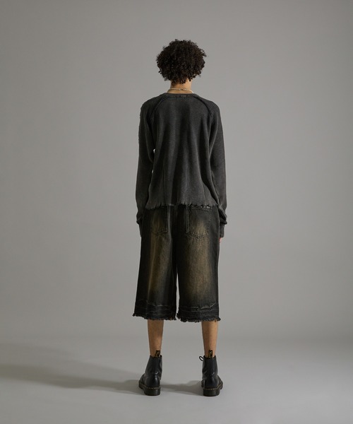 ANDER HUNK(アンダーハンク)の「Washed Inside-out Thermal T-shirt/ウォッシュインサイドアウトサーマルTシャツ(Tシャツ/カットソー・メンズ・ブラック/グレー・MEDIUM/LARGE)」の10枚目の写真