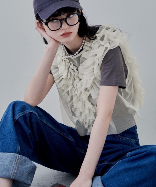 【完売】チュールベスト Chika Kisada,チカキサダ,チュールベスト