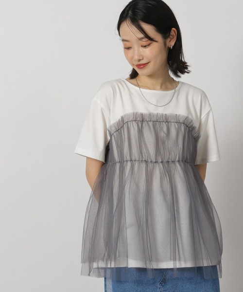 LAKOLE（ラコレ）の「アソートドッキングT / 324572（Tシャツ/カットソー・レディース・ブルー/チャコールグレー/グレー/ブラック系その他/カーキ系・FREE）」の4枚目の写真