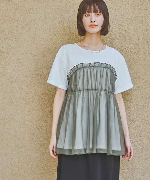 LAKOLE（ラコレ）の「アソートドッキングT / 324572（Tシャツ/カットソー・レディース・ブルー/チャコールグレー/グレー/ブラック系その他/カーキ系・FREE）」の14枚目の写真