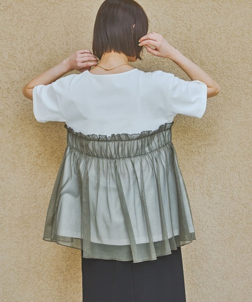 LAKOLE（ラコレ）の「アソートドッキングT / 324572（Tシャツ/カットソー・レディース・ブルー/チャコールグレー/グレー/ブラック系その他/カーキ系・FREE）」の11枚目の写真