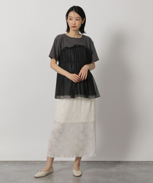 LAKOLE（ラコレ）の「アソートドッキングT / 324572（Tシャツ/カットソー・レディース・ブルー/チャコールグレー/グレー/ブラック系その他/カーキ系・FREE）」の8枚目の写真