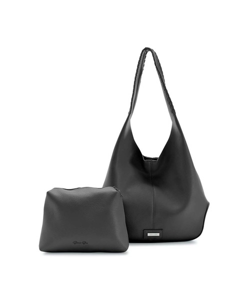 BarcosBlue（バルコスブルー）の「【BarcosBlue/バルコスブルー】フェイクレザーホーボーバッグ（ショルダーバッグ・レディース・ベージュ/ブラック・ONE SIZE）」の18枚目の写真